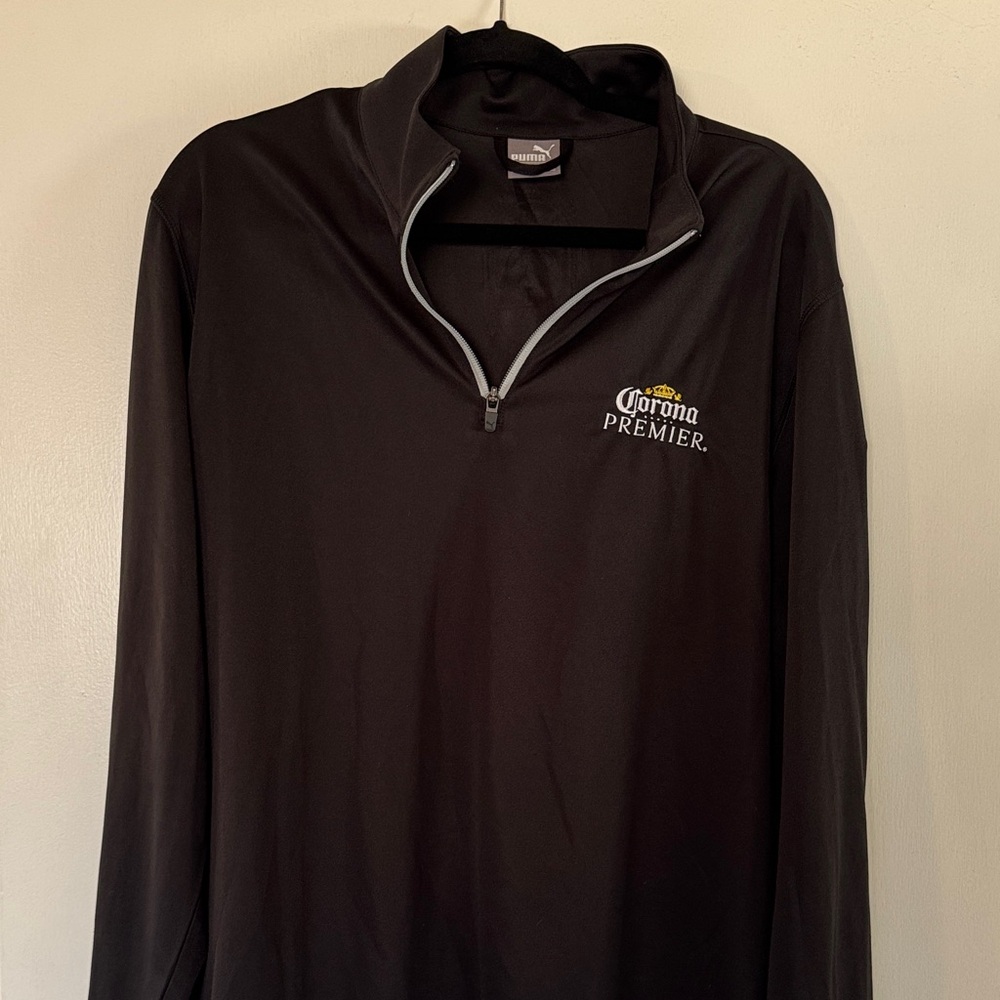 Corona Premier Black and White Zip Pullover